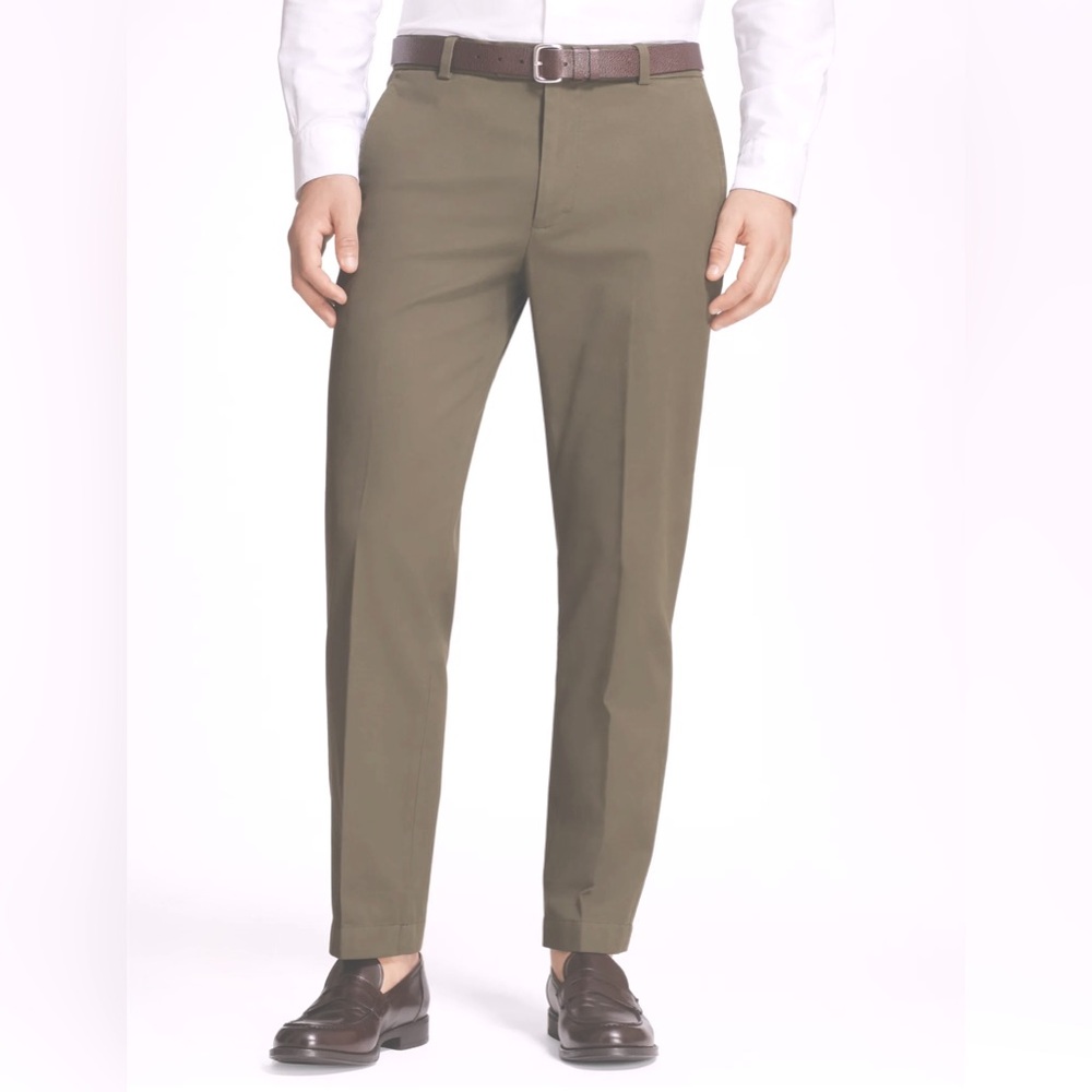 Brooks Brothers Milano Fit Supima Cotton Stretch Chinos (34” waist x 32” inseam)